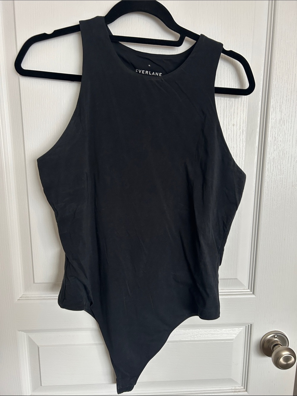 Everlane Black Sleeveless High-Neck thong Bodysuit
